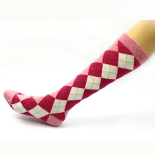 Women′s Lady′s Cotton Check Pattern Stockings (TA206)